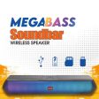 Bat - 021 Megabass Soundbar Wireless Speaker - High-Fidelity Audio & RGB Lighting For Sale