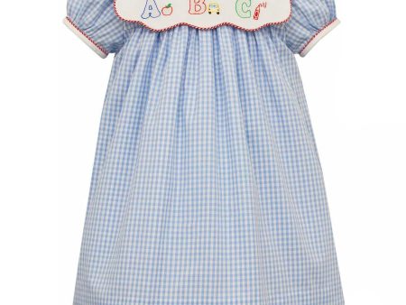 ABC Blue Gingham Float Dress For Cheap