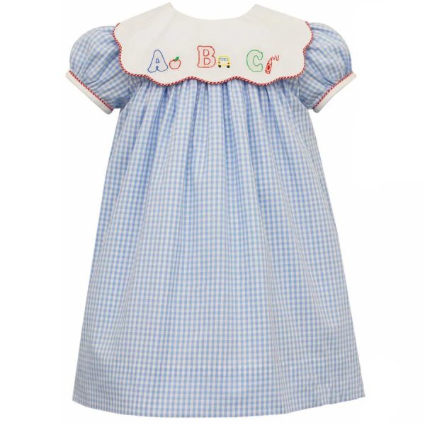 ABC Blue Gingham Float Dress For Cheap