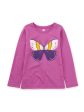 Long Sleeve Beautiful Butterfly Graphic Tee Discount