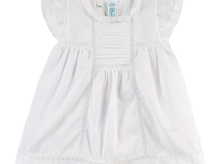 Girls Lace Trimmed White Dress Sale