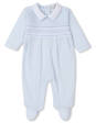 Velour Footie w Hand Smocking Online Hot Sale