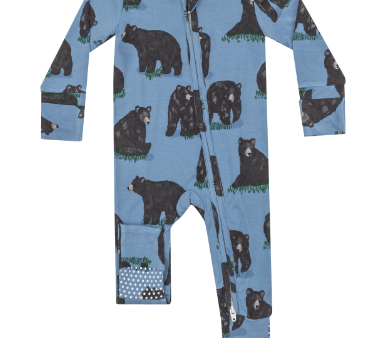 Black Bears 2 Way Zipper Romper Online now