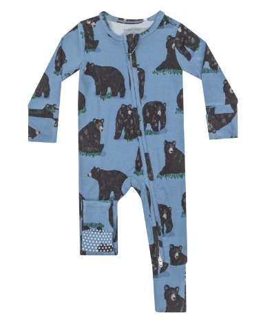 Black Bears 2 Way Zipper Romper Online now