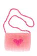 Beaded Heart Bag Pink Combo Cheap