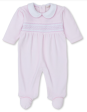 Velour Footie w Hand Smocking Online Hot Sale