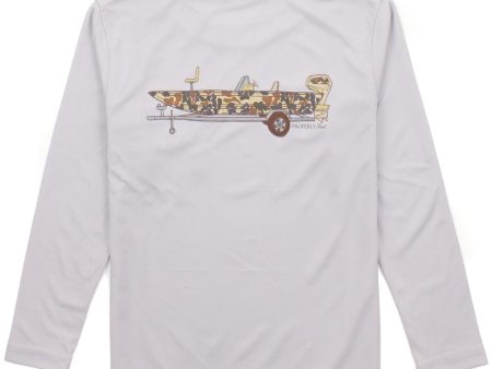 Camo Boat Performance Longsleeve Tee Cheap