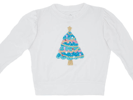 Velvet Holly Sweatshirt w Sequin Tree Cheap