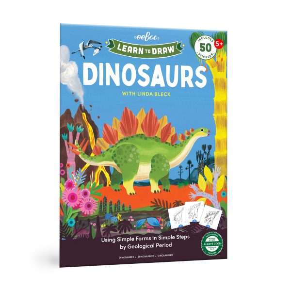 Learn To Draw Dinosaurs w Stickers Discount