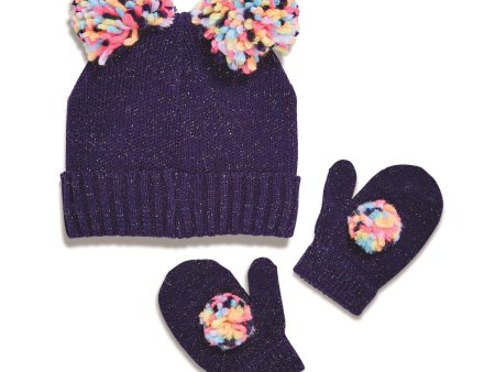 Pom Pom Hat and Mitten Set Fashion