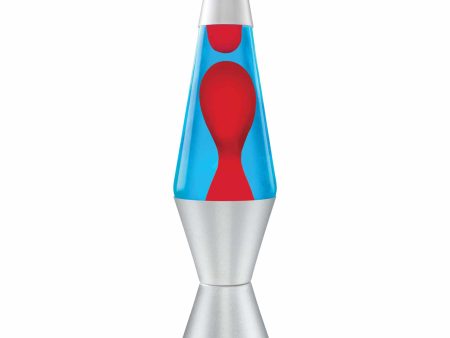 Lava Lamp-Red Blue Silver-14.5  Sale