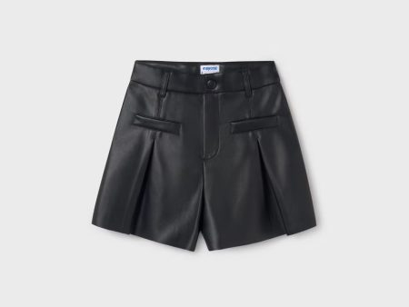 Leather Pleated Shorts For Sale