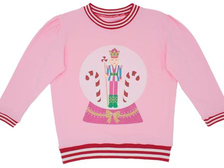 Holly Sweatshirt w Glitter Nutcracker Cheap