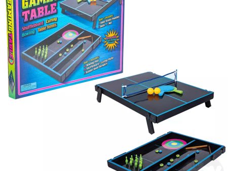 Neon Wooden Tabletop 4 In 1 Multi Game Fashion