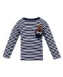 Lab Puppy Navy Stripe T-Shirt For Cheap