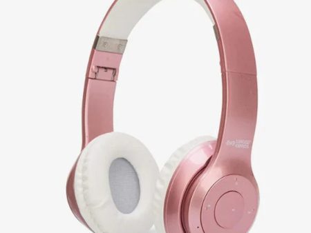 Rose Gold Stereo Bluetooth Headphones Online now