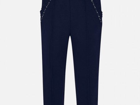 Navy Sequin pocket pant Discount