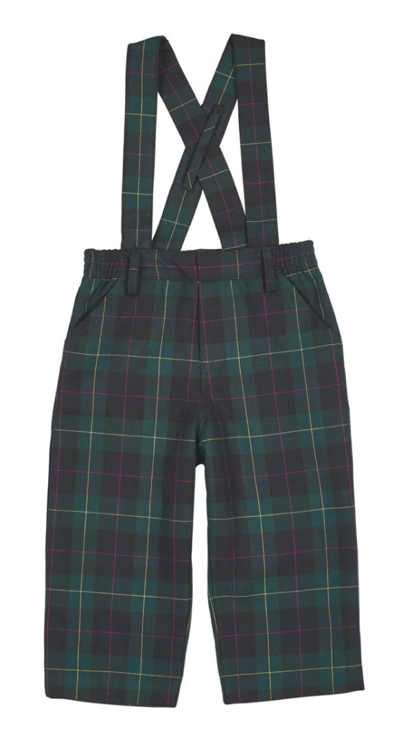 Plaid Pant with Removable Suspenders on Sale