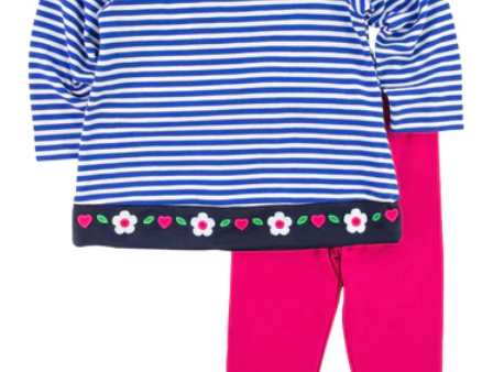 Knit Set w Hearts & Flowers Hot on Sale