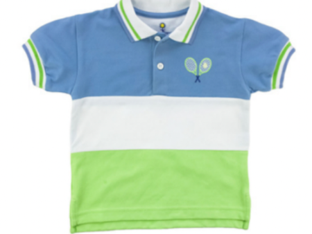 Pique Polo w Tennis Racquets Fashion