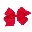 Grosgrain Hair Bow w Scalloped Edge Online now