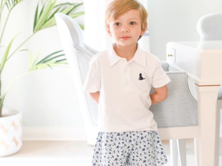 White Polo Navy Puppy on Sale