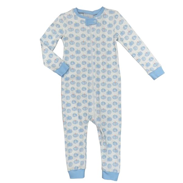 Boys Zip Up Pumpkin Jammies For Discount