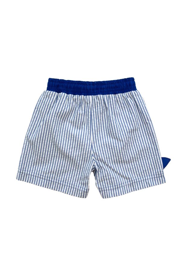 Seersucker Swim Trunk w  Shark Discount