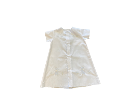 Baby Boy Day Gown with Embroidered Giraffe Fashion