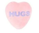 Hugs Heart Fleece Plush Supply