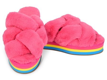 Furry Platform Slippers Online Hot Sale