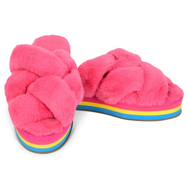 Furry Platform Slippers Online Hot Sale