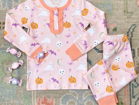 Pink & Spooky Langley LS PJ For Cheap