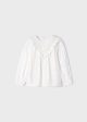 Ruffle Neck Peasant Sleeve Blouse Discount