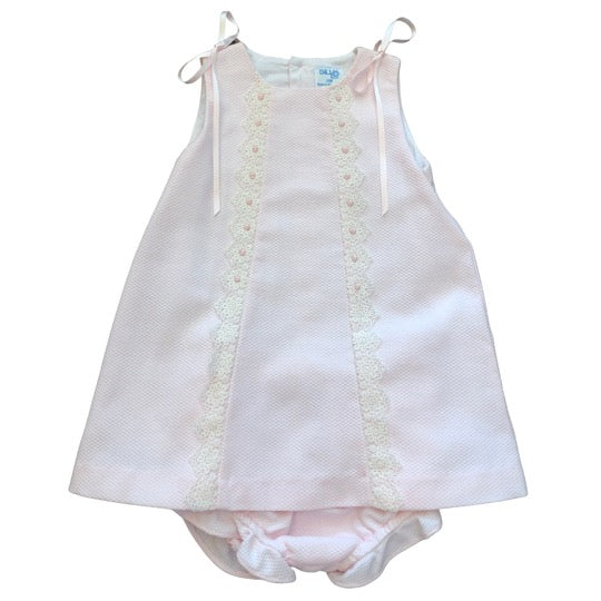 Pink Pique A-Line Bloomer Set Online now