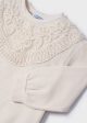 Yarn Embroidery Detail Neck Sweater For Cheap