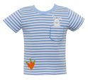 Bunny w Carrot-Blue Stripe Knit T-Shirt on Sale