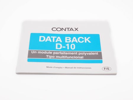 Contax Data Back D-10 Instructions Sale